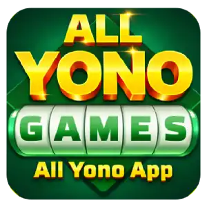 Yono Game mobile app icon with green background and bold gaming text design